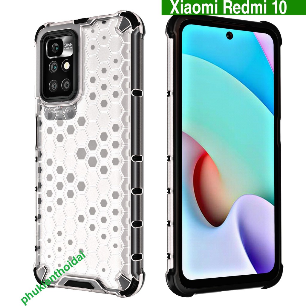 Ốp lưng Redmi 9T / Note 9 4G / Redmi 10 chống sốc vân tổ Ong cao cấp siêu bền