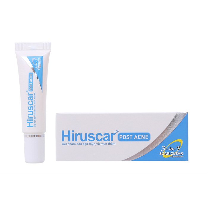 Gel giảm mụn thâm Hiruscar Post Acne  – Mờ thâm mụn, mờ sẹo mụn, làm đầy sẹo lõm, sẹo rỗ do mụn, không gây bết rít