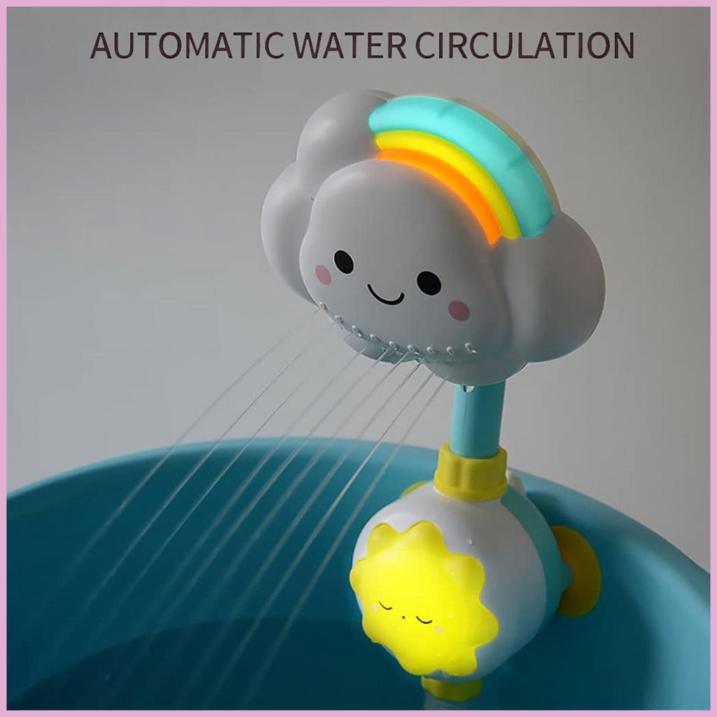 Đồ Chơi Vòi Sen Phun Nước Hình Đám Mây Cầu Vồng Dễ Thương Cho Bé 12 Tháng Tuổi