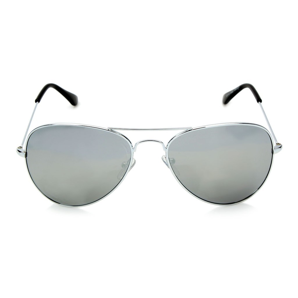 Kính mát cổ điển chống tia UV400 màu bạc và đen | BigBuy360 - bigbuy360.vn