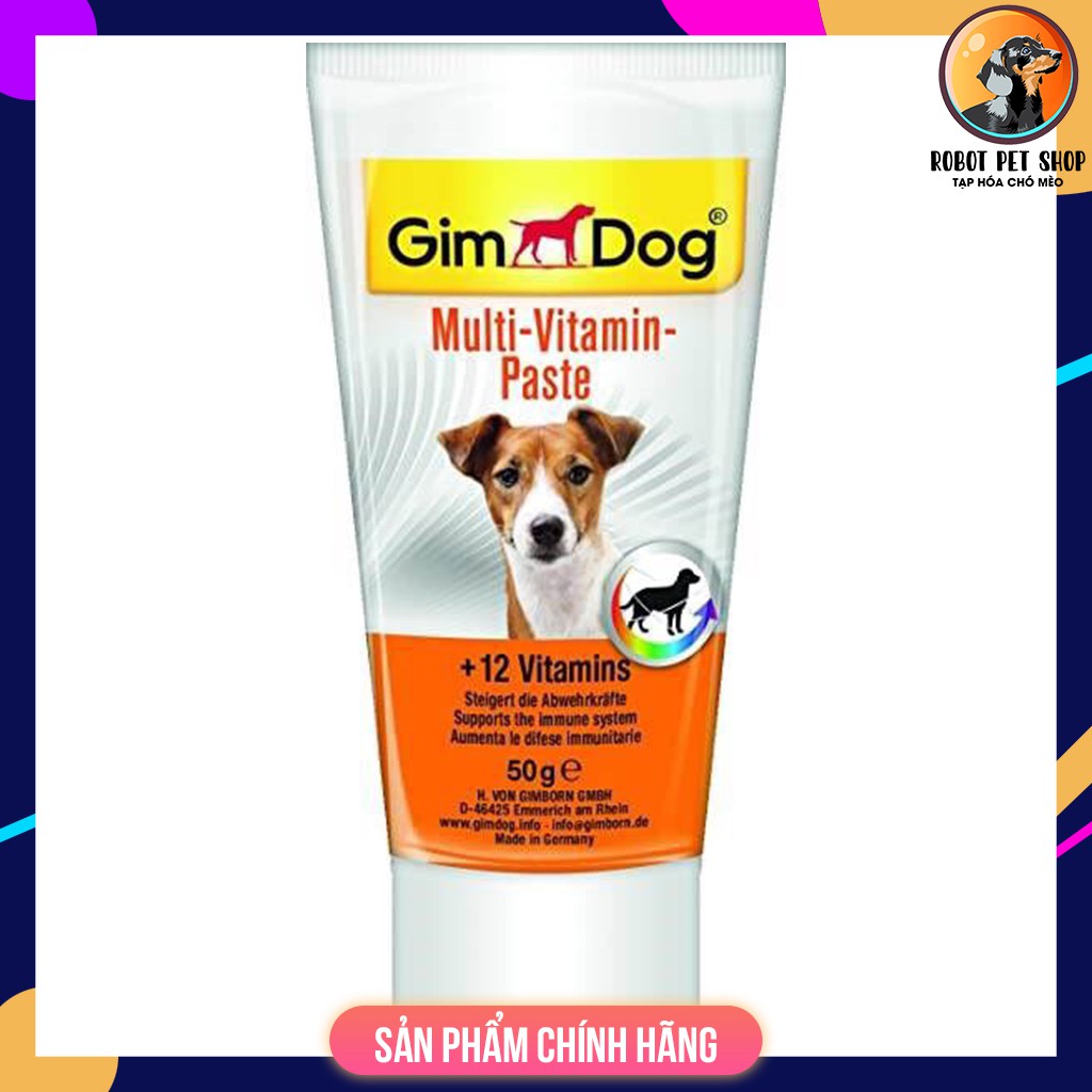 (50g) Gel dinh dưỡng bổ sung Vitamin cho chó GimDog Multi Vitamin Paste - ROBOT PETSHOP