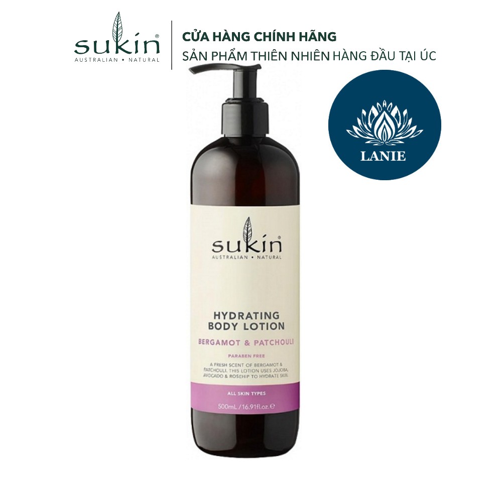 Sữa Dưỡng Thể Hương Cam Bergamot Và Hoắc Hương Sukin Hydrating Body Lotion Bergamot &amp; Patchouli 500ml