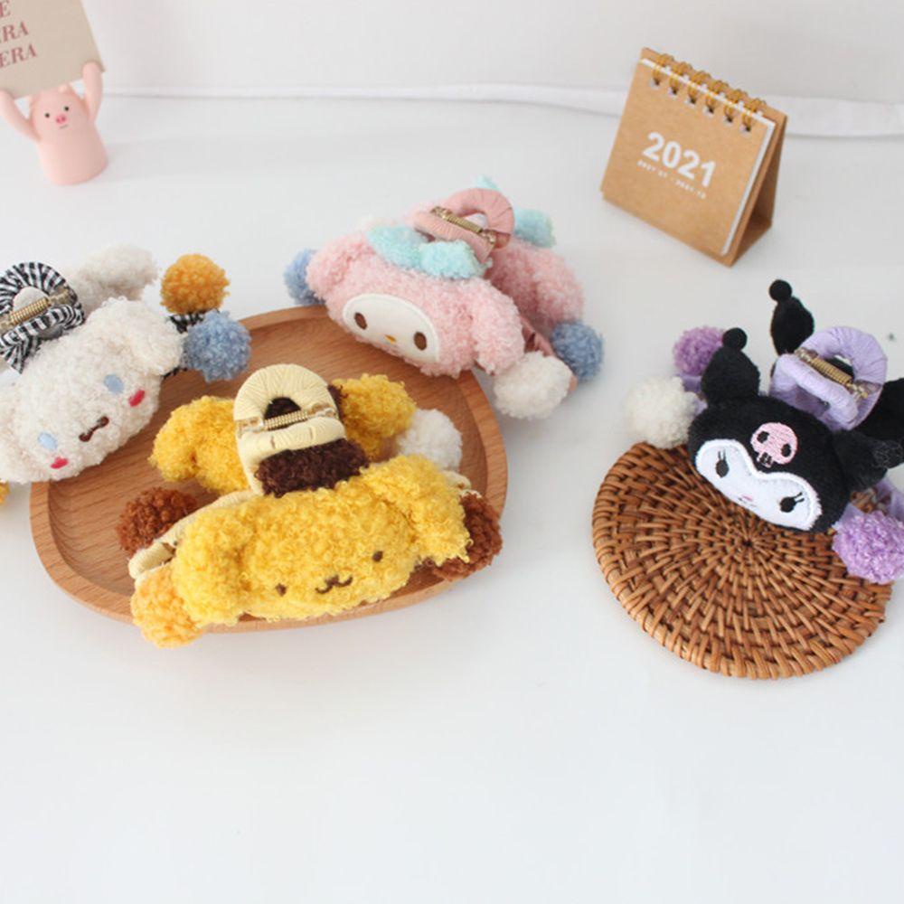 BACK2LIFE Kẹp Tóc Hình Cá Mập Đính Lông Nhung Thời Trang Thu Đông Cho Bé Gái