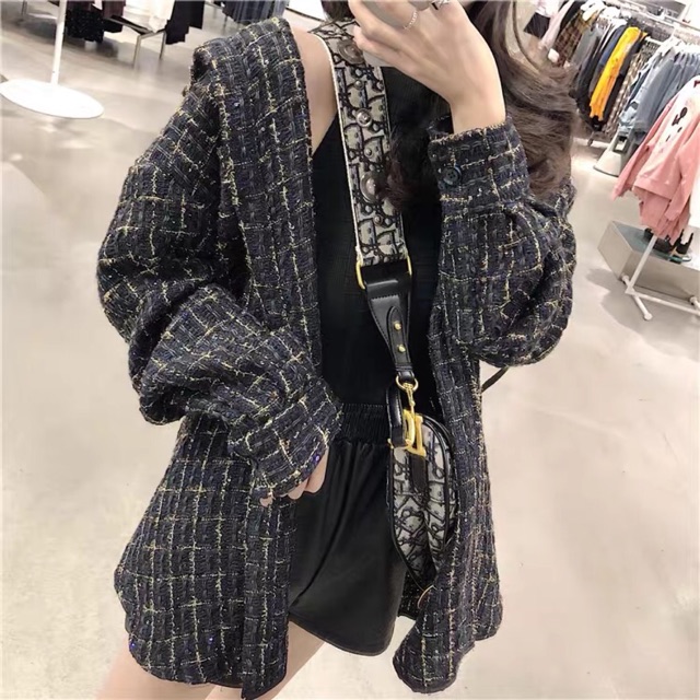 Áo dạ cadigan có mũ cực xinh