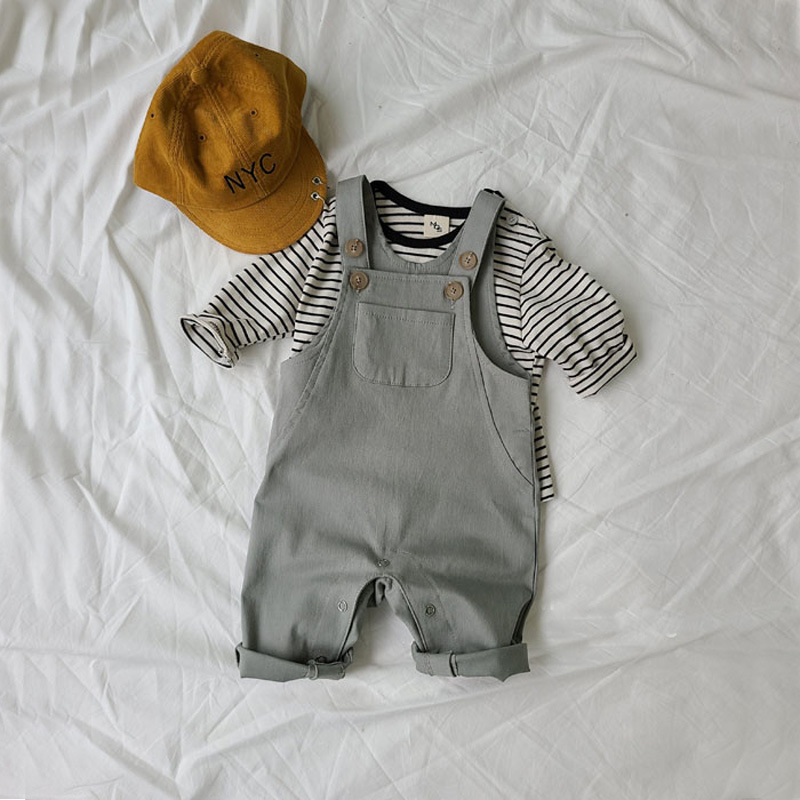 Áo liền quần tay dài sọc ngang cho bé trai & gái