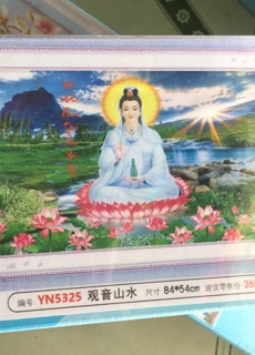 Tranh đính đá phật quan âm yn5325