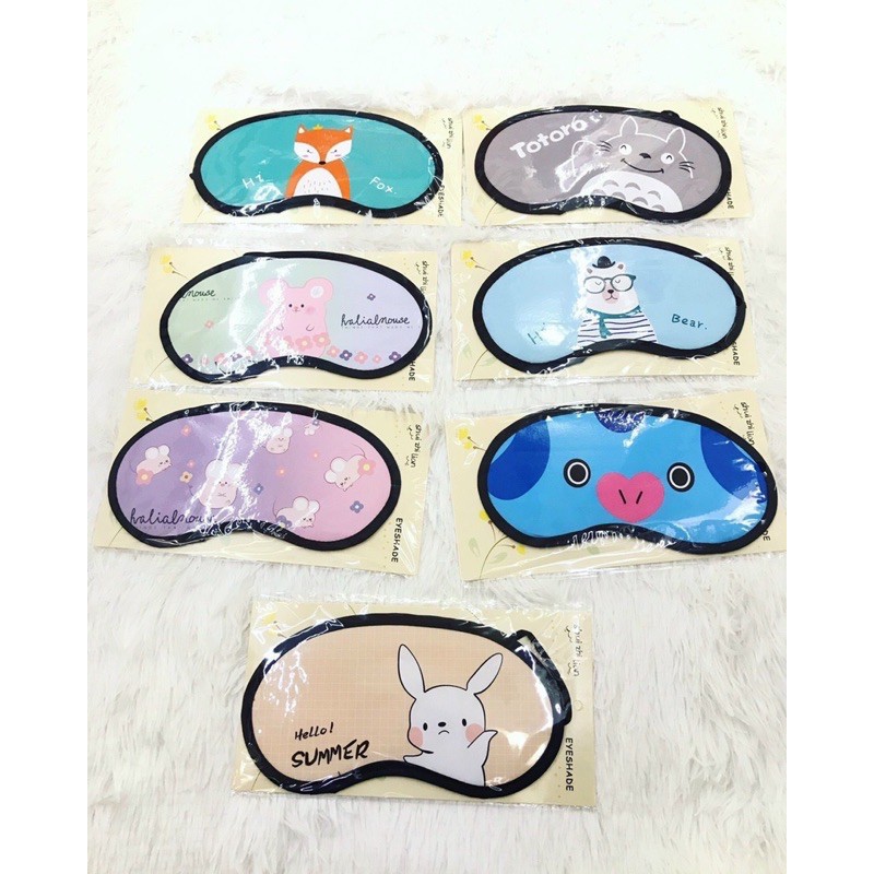 Miếng bịt mắt ngủ 3D có túi gel làm mát họa tiết kute | BigBuy360 - bigbuy360.vn