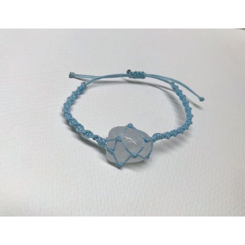 Vòng tay macrame Clear Quartz