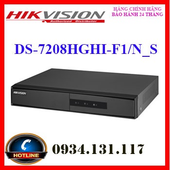 ĐẦU GHI HÌNH HIKVISION DS-7208HGHI-F1/N (S) 8 KÊNH