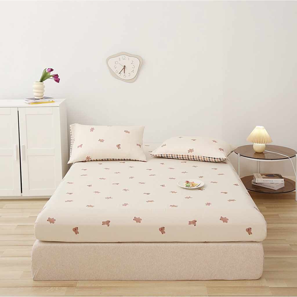 Bộ Ga Gối Cotton-Ga Gối Chất Liệu Cotton 100% Thoáng mát Không Xổ Lông, Phai Mầu Đủ Kích Thước