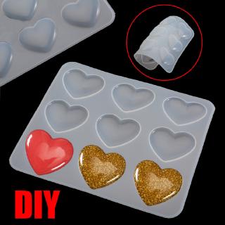 Khuôn silicon hình trái tim dùng làm đồ trang sức thủ công chuyên dụng
