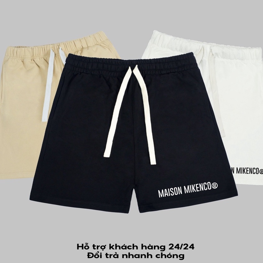 Quần Short Ngắn Mikenco Chữ Nhỏ Phong Cách Thời Trang Unisex