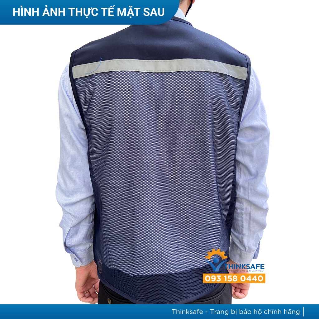 Áo gile áo phản quang giá rẻ, gi lê cho kỹ sư, áo lưới công nhân, vải Pangrim Hàn Quốc cao cấp bền - THINKSAFE