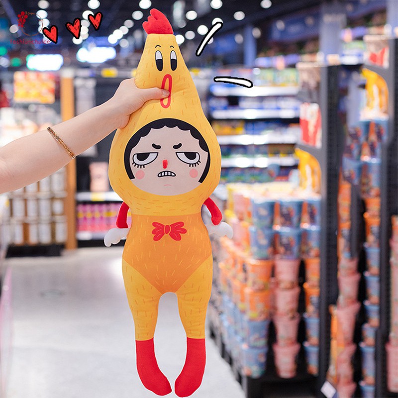 Búp bê hình gà la hét nhồi bông có âm thanh vui nhộn