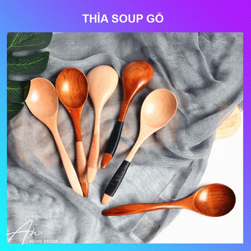 Muỗng thìa gỗ soup súp, thìa gỗ ăn cơm