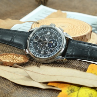 Đồng Hồ Nam Dây Da - IWC - Mặt Đen
