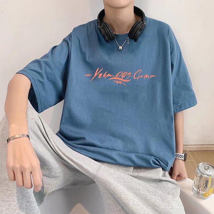 （size M-8XL）Áo Thun Unisex Tay Ngắn Dáng Rộng In Hình Thời Trang Phong Cách Hip Hop Hàn Quốc Đơn Giản Dễ Phối Đồ