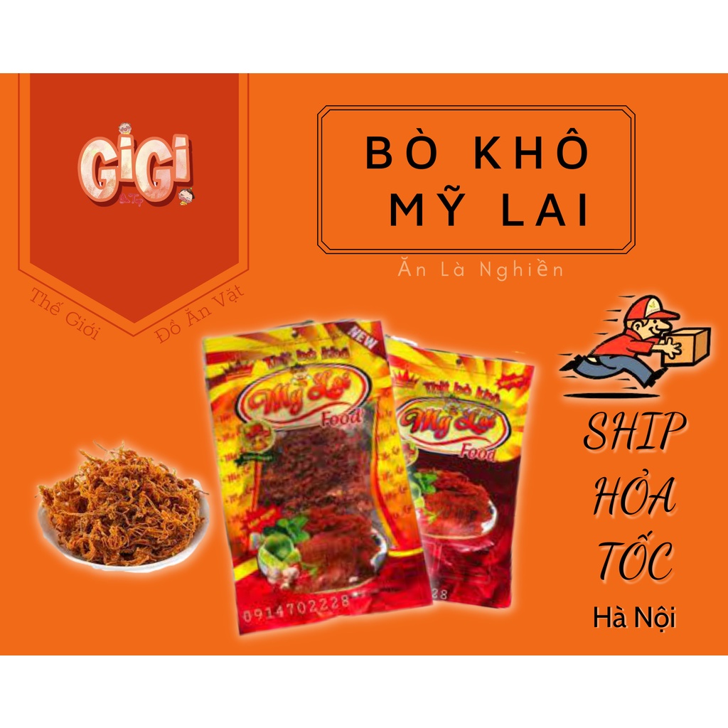 Gói 50 gr Thịt Bò Khô Mỹ Lai Ăn Là Nghiền Đồ ăn vặt Giá Rẻ
