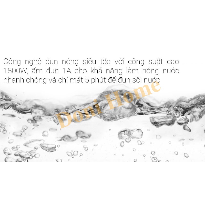 Ấm/Bình Đun Nước Siêu Tốc Xiaomi 1S 1A|BH 3 tháng|Kiểu dáng sang trọng