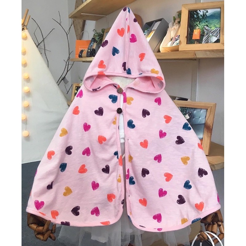 Áo Choàng Chống Nắng, Chống Gió Cho Bé Cánh Dơi Dâu Tây chất dày đẹp,95% cotton cho bé