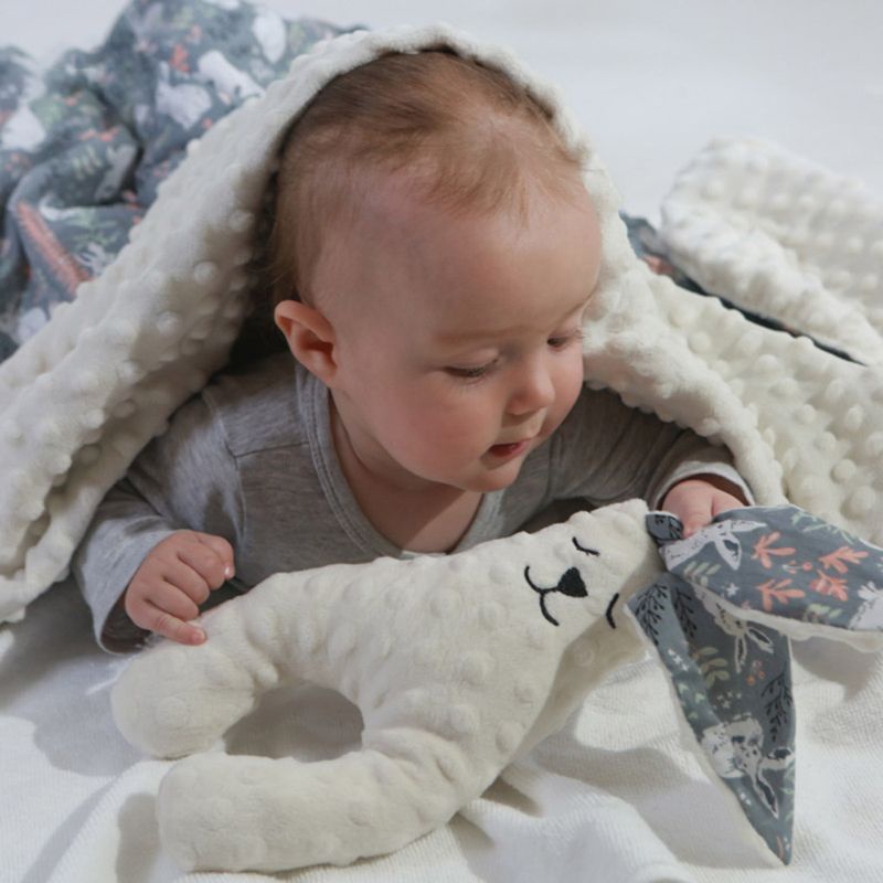 Set 2 Chăn Và Mũ Beanie Siêu Mềm Cho Búp Bê Sơ Sinh