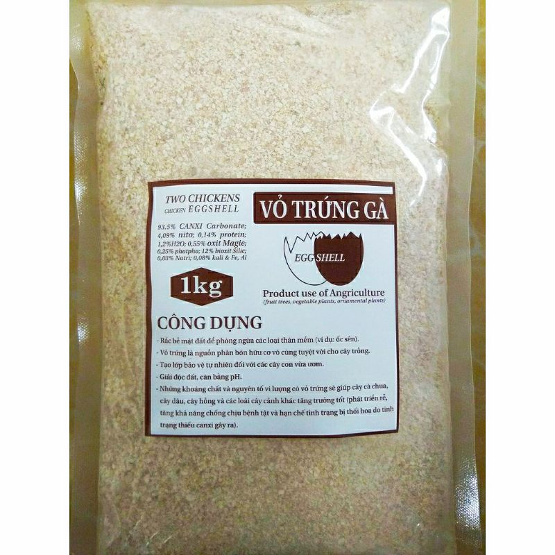 Vỏ Trứng Gà Bổ Sung Canxi Và Khoáng Chất Cho Cây Gói 1Kg