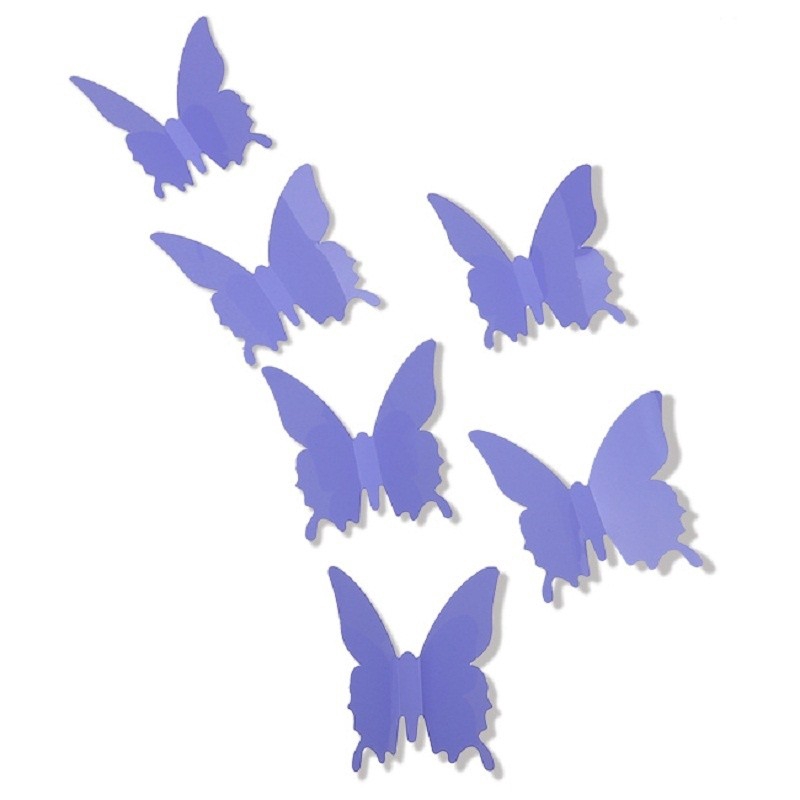 12 Sticker Dán Tường Họa Tiết Hình Con Bướm 3d Dùng Trang Trí Phòng Ngủ Cho Trẻ Nhỏ