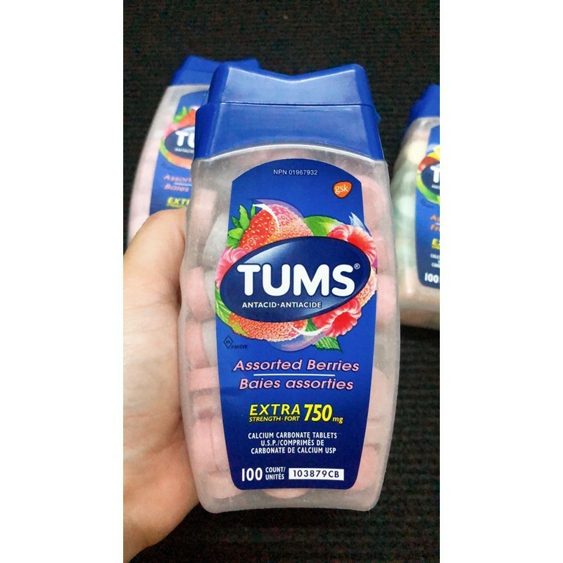 Kẹo Ngậm Tums Extra Strength 750mg 100 Viên