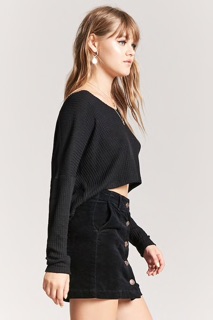 High-Low Waffle Knit Top hiệu Forever 21