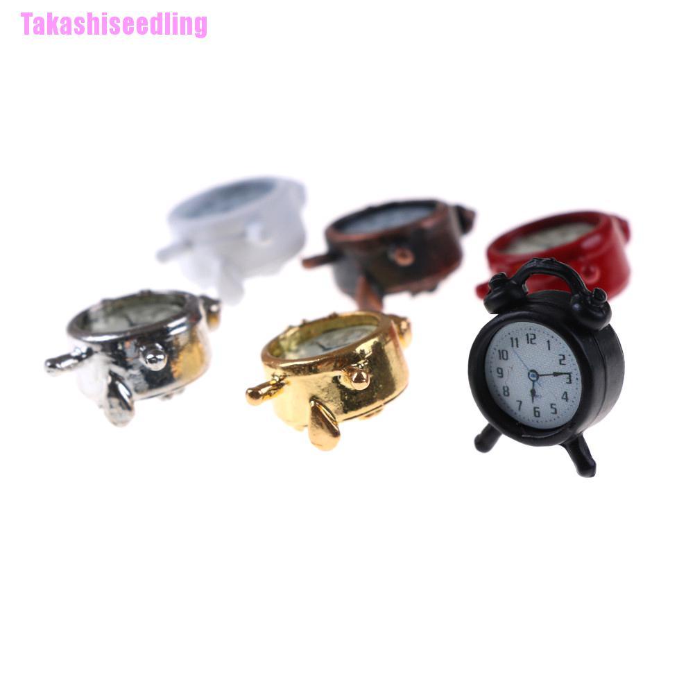 Đồng Hồ Báo Thức Bằng Kim Loại Tỉ Lệ 1 / 12 Trang Trí Nhà Búp