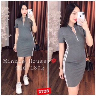 đầm body dây kéo thể thao