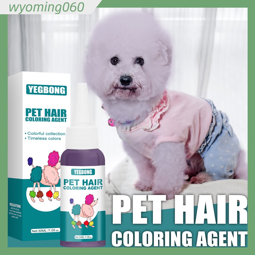 Wyoming060 Thuốc nhuộm lông thú cưng Màu sắc tươi sáng Kem chó chuyên nghiệp bán vĩnh viễn cho 30ml