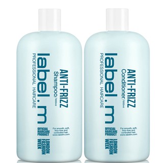 DẦU GỘI XẢ CHO TÓC BÔNG XÙ LÀM THẲNG TÓC LABEL.M ANTI - FRIZZ 1000ML*2 CHÍNH HÃNG