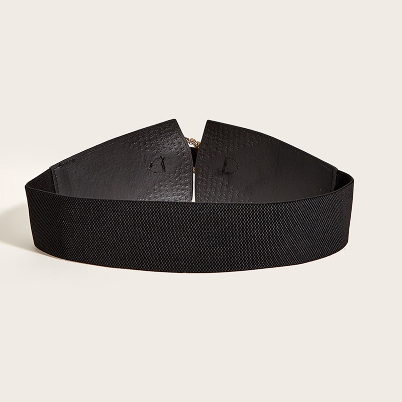 Thắt Lưng Bản Rộng Có Khóa Ngọc Trai Đơn Giản Cho Nữ