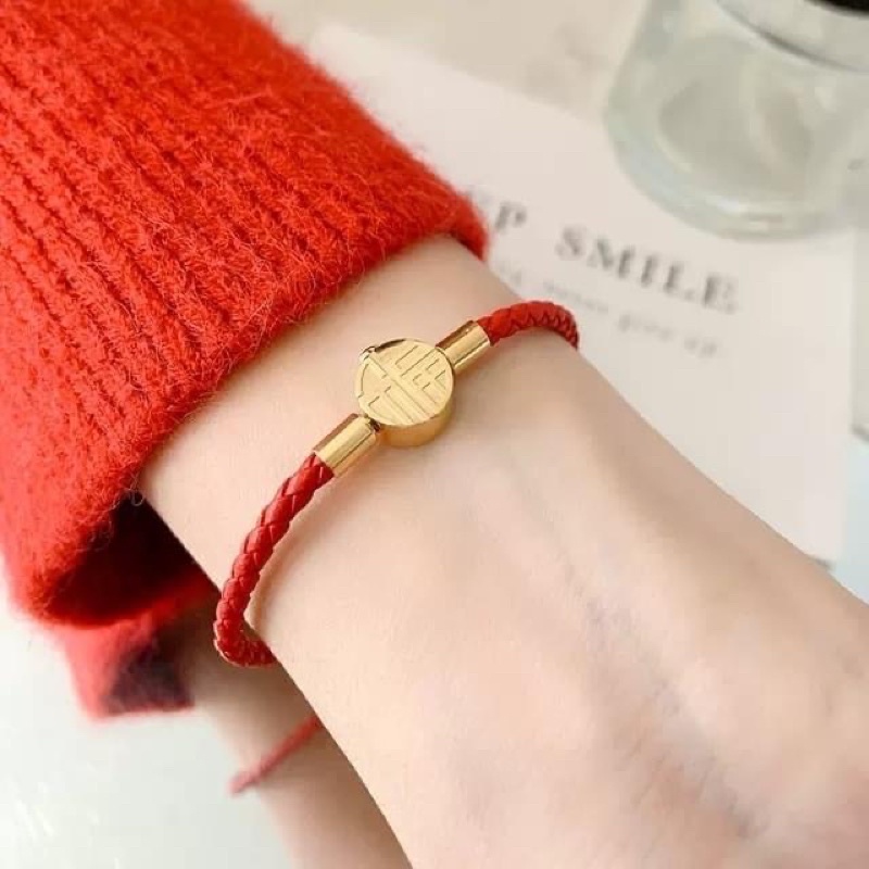 Vòng tay chỉ đỏ may mắn charm KHÔNG ĐEN |Nguyễn Trà Dương|