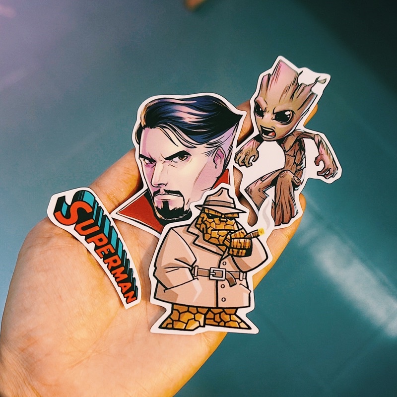 Sticker Marvel chống nước, hình dán mũ bảo hiểm, dán xe, điện thoại, laptop – Nghiện Sticker