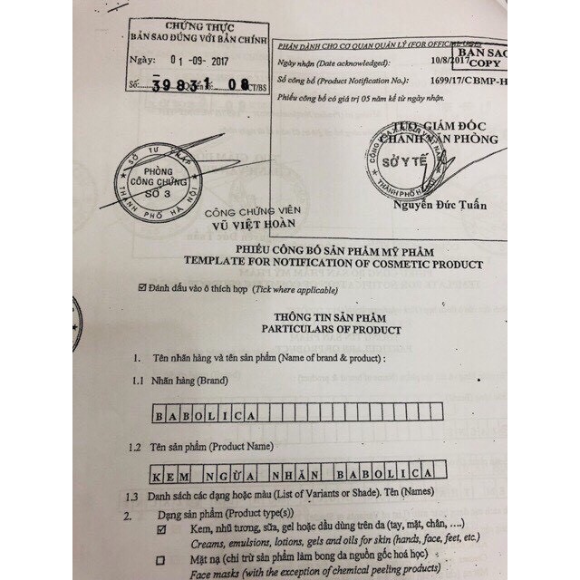 Kem ngừa nhăn Babolica - Có tác dụng hỗ trợ giúp Dưỡng da căng mịn, làm sự đàn hồi của da, ngừa ngừa da nhăn, chảy xệ