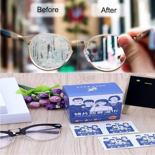 PVN43673 Hộp 100 Miếng Khăn Giấy Lau Kính Nano Chống Mờ Sương, Vân Tay, Bụi Bám