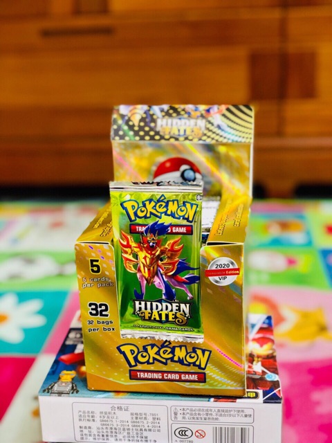 Hộp bài pokemon hình hộp 32 gói