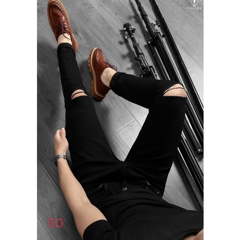 Quần jean nam rách gối cao cấp-chất bò co dãn 4 chiều-from chuẫn thời trang Lady-Hn Store88 q2