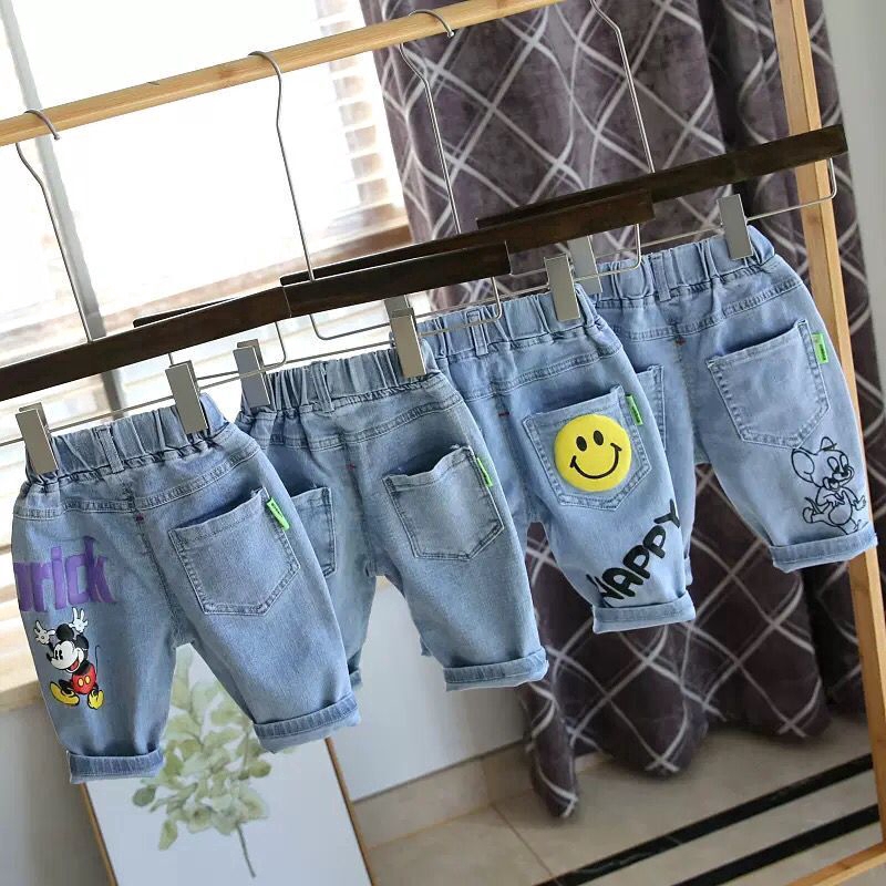 Quần Short Jeans Rách Thời Trang Cho Bé Trai Năng Động