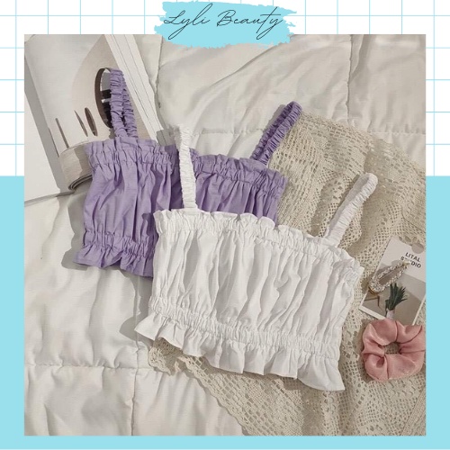 Áo hai dây bó sát Lylibeauty chất vải cotton thoáng mát co giãn 4 chiều