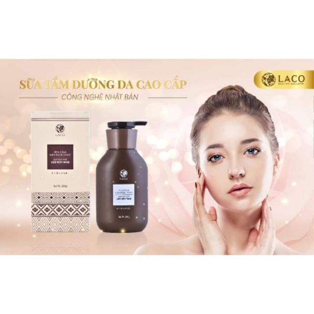 Sữa tắm men rượu sake LACO ♥ dưỡng trắng♥ an toàn ♥ngừa mụn lưng♥ dưỡng ẩm siêu tốt ♥ thơm lúa non say đắm