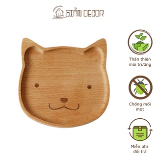 Đĩa gỗ đựng thức ăn, khay gỗ decor, trang trí chụp ảnh - chất liệu gỗ cao cấp, hàng VNXK