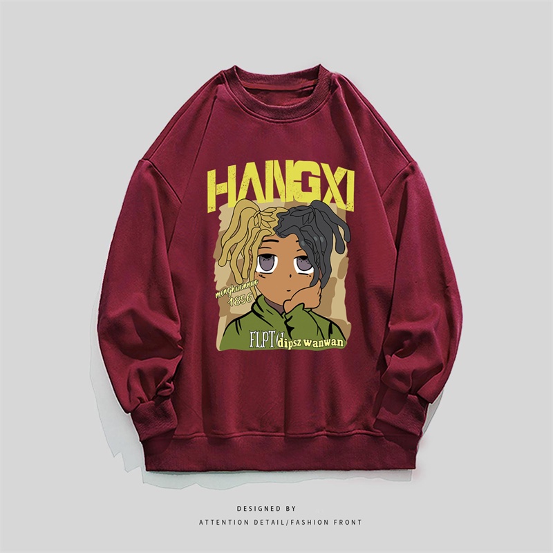 NRVP Áo Thun Nữ Dài Tay Dáng Rộng In Hình Phong Cách Hàn Quốc Mới