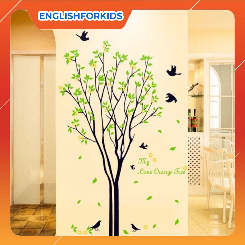 Decal dán tường cây xanh
