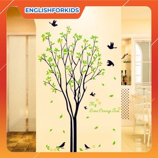 Decal dán tường cây xanh
