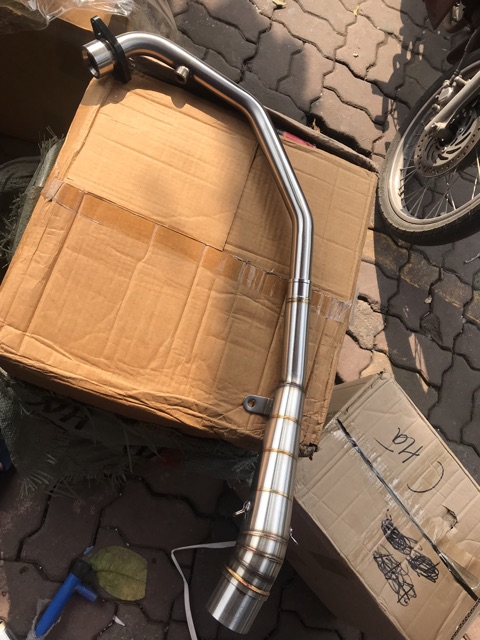 Cổ pô 2 khúc inox 304 xịn (nhập khẩu)  cho Winner 150 , Sonic 150, raider fi shop cuongtoshiro