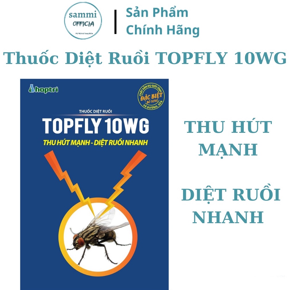 Thuốc diệt ruồi TOPFLY 10WG THU HÚT MẠNH – DIỆT RUỒI NHANH ( Gói 20g )