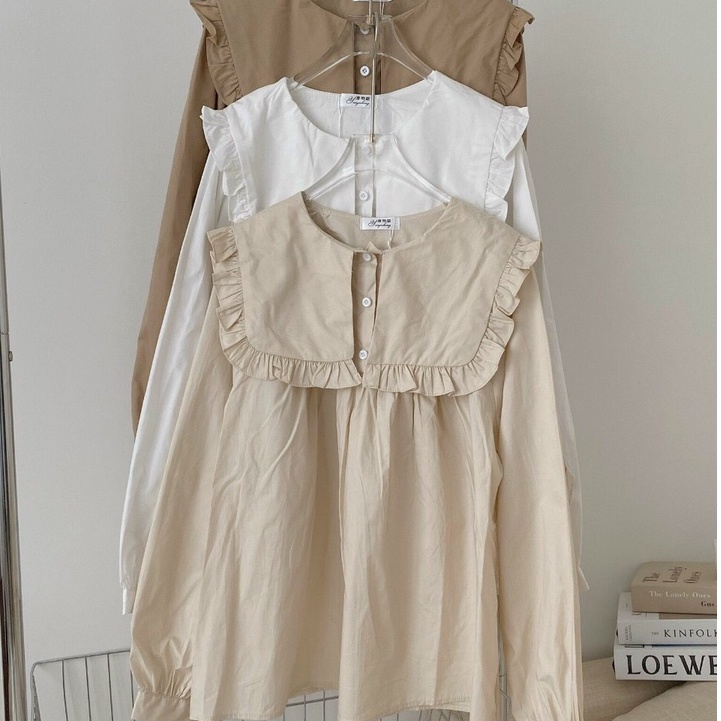 Áo Sơ Mi Nữ Dáng Babydoll Chất Đũi Xước Phong Cách Ulzzang | BigBuy360 - bigbuy360.vn